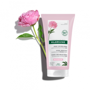 Klorane, odżywka na bazie wyciągu z piwonii do wrażliwej skóry głowy, 150 ml - zdjęcie produktu
