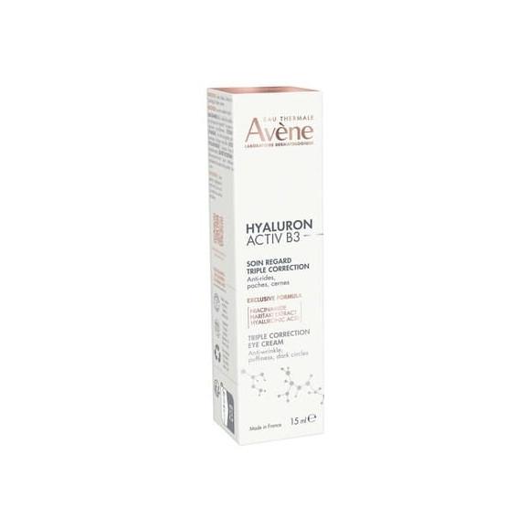 Avene Eau Thermale HYALURON ACTIV B3, krem pod oczy o potrójnym działaniu korygującym, 15 ml - zdjęcie produktu