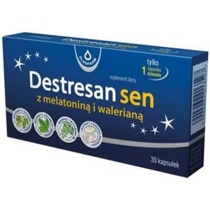 Oleofarm Destresan Sen z melatoniną i walerianą, kapsułki, 30 szt. - zdjęcie produktu