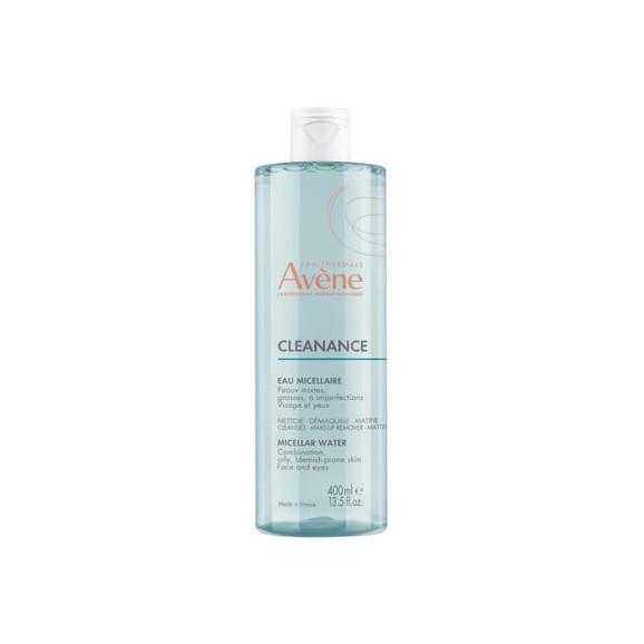Avene Eau Thermale Cleanance, płyn micelarny do twarzy i oczu, skóra tłusta z niedoskonałościami, 400 ml Avene Eau Thermale Cleanance, płyn micelarny do twarzy i oczu, skóra tłusta z niedoskonałościami, 400 ml - zdjęcie produktu