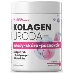 Pureo Health Kolagen Uroda+ włosy-skóra-paznokcie, smak neutralny, proszek, 114 g - zdjęcie produktu