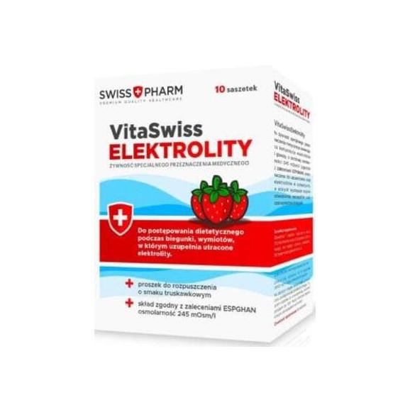 Swiss Pharm VitaSwiss Elektrolity, saszetki, 10 szt. Swiss Pharm VitaSwiss Elektrolity, saszetki, 10 szt. - zdjęcie produktu