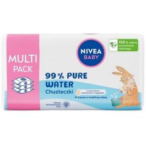 Nivea Baby, chusteczki nawilżane, 99% Pure Water, 3 x 57 szt. - zdjęcie produktu
