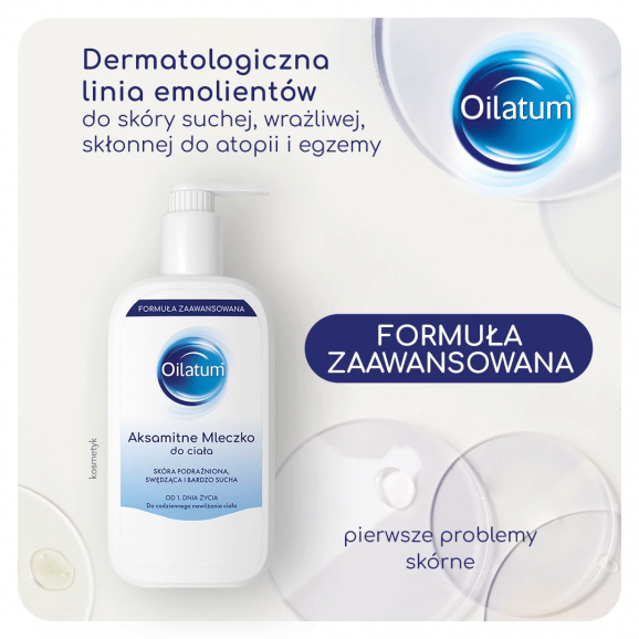 Oilatum, aksamitne mleczko do ciała, 400 ml Oilatum, aksamitne mleczko do ciała, 400 ml - zdjęcie produktu