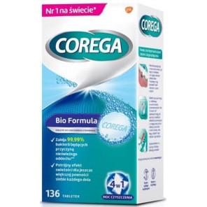 Corega Bio Formula, tabletki do czyszczenia protez zębowych, smak miętowy, 136 szt - zdjęcie produktu