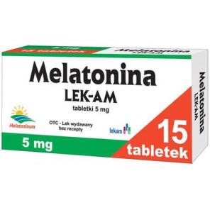 Melatonina Lek-Am 5 mg, tabletki, 15 szt. - zdjęcie produktu