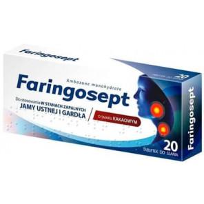 Faringosept, smak kakaowy, tabletki do ssania, 20 szt. - zdjęcie produktu