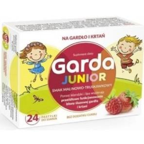 Garda Junior, smak malinowo-truskawkowy, pastylki do ssania, 24 szt. - zdjęcie produktu