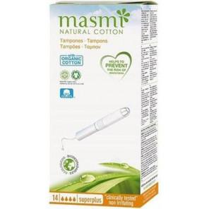 Masmi Natural Cotton, tampony z aplikatorem, Super Plus, 14 szt. - zdjęcie produktu