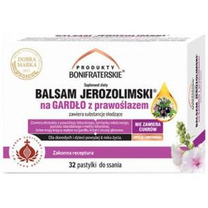 Balsam Jerozolimski na gardło z prawoślazem, Produkty Bonifraterskie, pastylki do ssania, 32 szt. - zdjęcie produktu