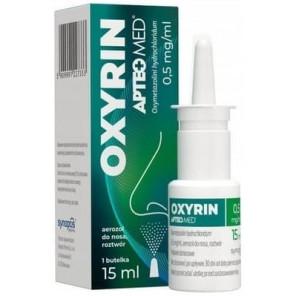 Apteo Med Oxyrin 0,5 mg/ml, aerozol do nosa, roztwór, 15 ml - zdjęcie produktu