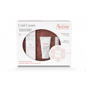 Avene Eau Thermale Cold Cream, krem do twarzy 40 ml + krem do rąk 50 ml + pomadka do ust 4 g, zestaw Xmass, 1 szt. - zdjęcie produktu