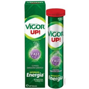 Vigor Up! Energia, smak owoce leśne, tabletki musujące, 20 szt. - zdjęcie produktu
