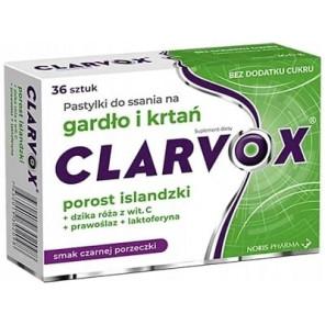 Clarvox Gardło i Krtań, smak porzeczkowy, pastylki do ssania, 36 szt. - zdjęcie produktu