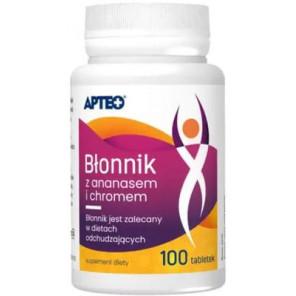 Apteo Błonnik z ananasem i chromem, tabletki, 100 szt. - zdjęcie produktu