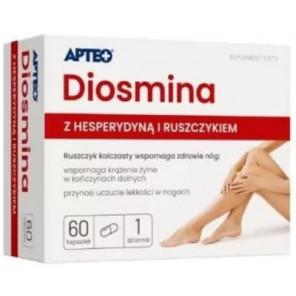 Apteo Diosmina z hesperydyną i ruszczykiem, kapsułki, 60 szt. - zdjęcie produktu