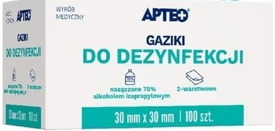 Apteo, gaziki do dezynfekcji, 100 szt.