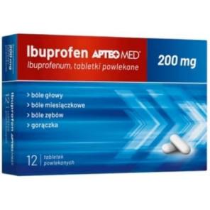 Apteo Med Ibuprofen 200 mg, tabletki powlekane, 12 szt. - zdjęcie produktu