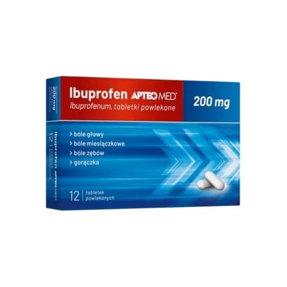 Apteo Med Ibuprofen 200 mg, tabletki powlekane, 12 szt. Apteo Med Ibuprofen 200 mg, tabletki powlekane, 12 szt. - zdjęcie produktu