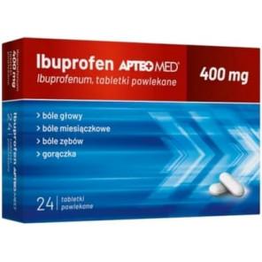 Apteo Med Ibuprofen 400 mg, tabletki powlekane, 24 szt. - zdjęcie produktu