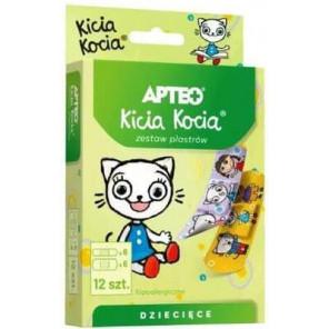 Apteo Kicia Kocia, zestaw plastrów dla dzieci, 12 szt. - zdjęcie produktu