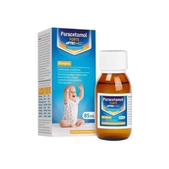 Apteo Med Paracetamol Forte 40 mg/ml, zawiesina doustna, 85 ml Apteo Med Paracetamol Forte 40 mg/ml, zawiesina doustna, 85 ml - zdjęcie produktu