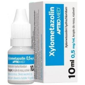 Apteo Med Xylometazolin 0,5 mg/ml, krople do nosa, roztwór, 10 ml - zdjęcie produktu