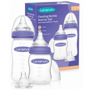 Lansinoh butelka antykolkowa 160 ml + 240 ml + 3 smoczki NaturalWave do butelek, zestaw, 1 szt. - zdjęcie produktu