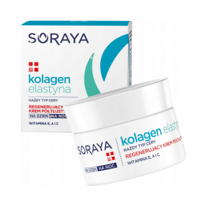 Soraya Kolagen Elastyna, regenerujący krem półtłusty, na dzień i na noc, 50 ml - zdjęcie produktu
