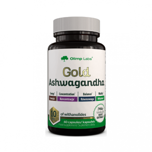 Olimp Gold Ashwagandha, kapsułki, 60 szt. Olimp Gold Ashwagandha, kapsułki, 60 szt. - zdjęcie produktu