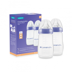 Lansinoh, butelka ze smoczkiem NaturalWave o średnim przepływie, 2 x 240 ml - zdjęcie produktu
