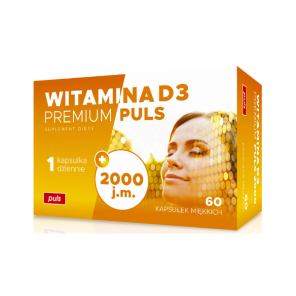 Witamina D3 Premium PULS 2000 j.m., kapsułki, 60 szt. - zdjęcie produktu