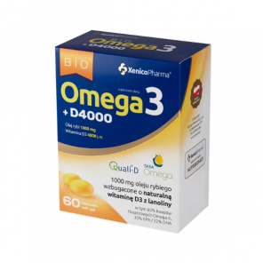 Xenico Pharma Bio Omega3 + D4000, kapsułki, 60 szt. - zdjęcie produktu