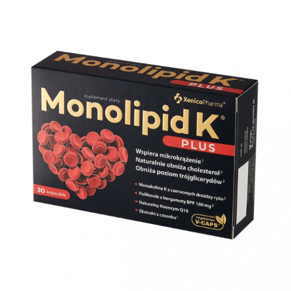 Xenico Pharma Monolipid K Plus, kapsułki, 30 szt. Xenico Pharma Monolipid K Plus, kapsułki, 30 szt. - zdjęcie produktu