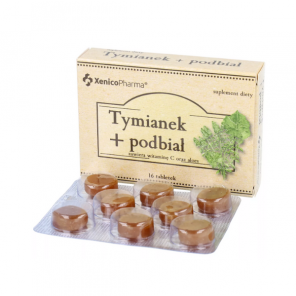 Xenico Pharma Tymianek + podbiał, tabletki do ssania, 16 szt. - zdjęcie produktu