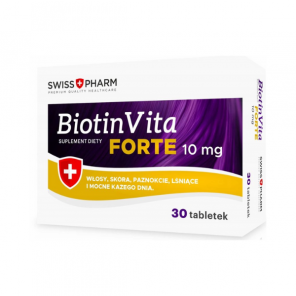 Swiss Pharm Biotin Vita Forte 10 mg, tabletki, 30 szt. - zdjęcie produktu