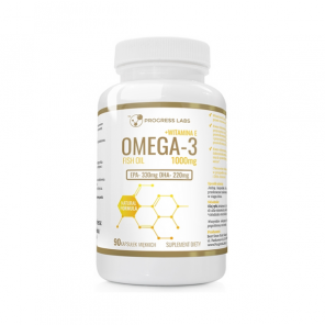 Progress Labs Omega-3 1000 mg + Witamina E, kapsułki, 90 szt. - zdjęcie produktu