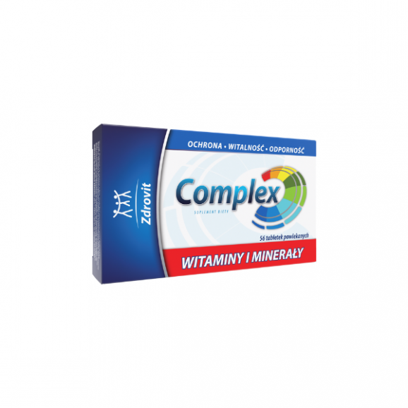 Zdrovit Complex Witaminy i Minerały, tabletki, 56 szt. Zdrovit Complex Witaminy i Minerały, tabletki, 56 szt. - zdjęcie produktu