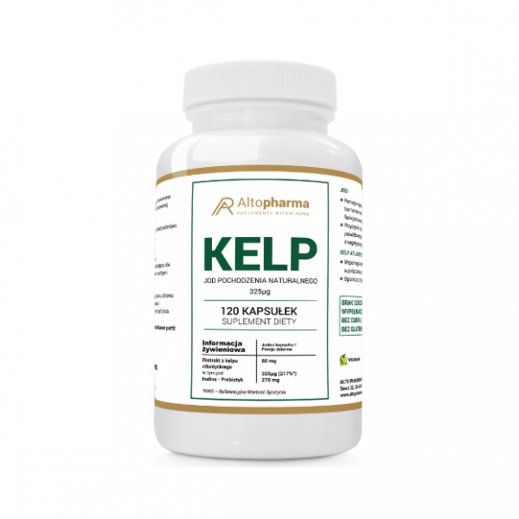 Altopharma Kelp Jod naturalny 325 µg, kapsułki, 120 szt. Altopharma Kelp Jod naturalny 325 µg, kapsułki, 120 szt. - zdjęcie produktu
