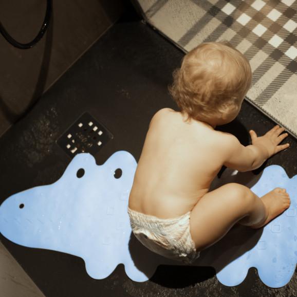 Bocioland Mata antypoślizgowa Krokodyl, niebieska, 1 szt. Bocioland Mata antypoślizgowa Krokodyl, niebieska, 1 szt. - zdjęcie produktu