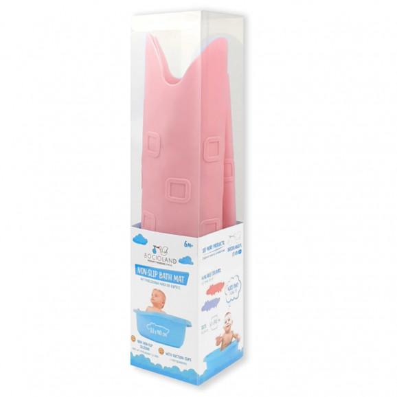 Bocioland, mata antypoślizgowa do kąpieli, Krokodyl różowy, 1 szt. - zdjęcie produktu