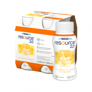 Nestle Resource 2.0, preparat odżywczy, smak waniliowy, 4 x 200 ml - zdjęcie produktu