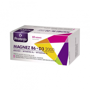 Protego Magnez B6 + D3 2000 j.m., tabletki, 60 szt. - zdjęcie produktu