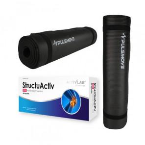 Zestaw Mata 10 mm do Ćwiczeń Yoga Mat PULSMOVE + StructuActiv 500 Activlab, kapsułki, 60szt. - zdjęcie produktu