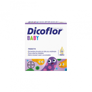 Dicoflor Baby, dla niemowląt i dzieci, krople, 2 x 5 ml - zdjęcie produktu