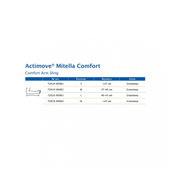 Actimove Professional Line Mitella Comfort, temblak ortopedyczny, granatowy, L, 1 szt. - zdjęcie produktu