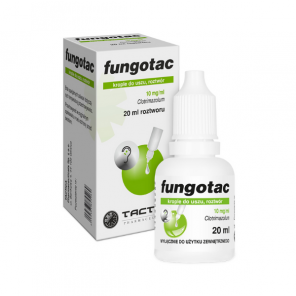 Fungotac 10 mg/ ml, krople do uszu, 20 ml - zdjęcie produktu