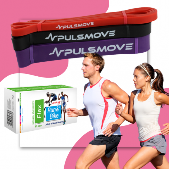Zestaw PULSMOVE Taśmy 3 szt. i ActivLab Run&Bike 60 kaps. - zdjęcie produktu