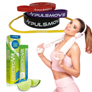 Zestaw PULSMOVE Taśmy 4 szt. i Activlab ElectroVit smak limonkowy, 20 tabl. - zdjęcie produktu