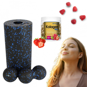 Zestaw PULSMOVE Wałek, piłka, duoball Ii Activlab Kolagen Extra smak truskawka-malina, 300 g - zdjęcie produktu